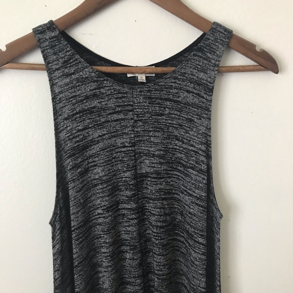 Aritzia Wilfred Free Medium Grey Marl Sleeveless Midi Tank Dress - Picture 5 of 9